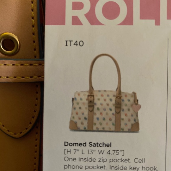 DOONEY & BOURKE RARE Y2K DOMED SATCHEL “IT GIRL 2000’s RAINBOW MONOGRAM BAG NWT! - Picture 14 of 15